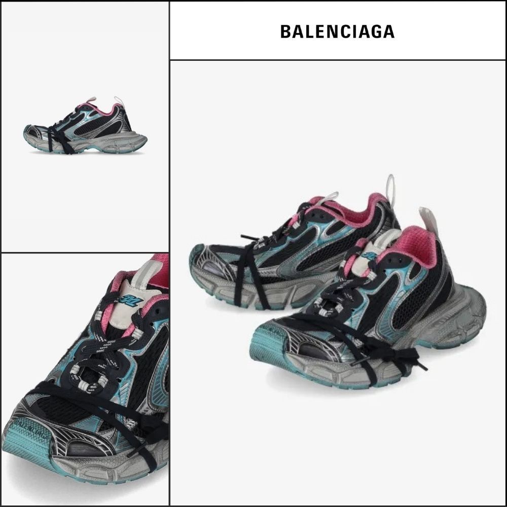 【BALENCIAGA】3XL Sneakers Grey Mix Blue Pink