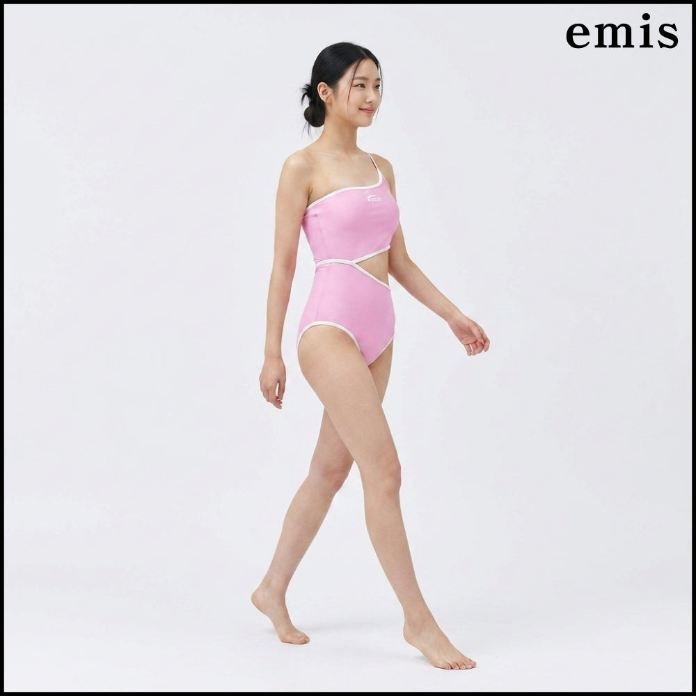 【emis】LOGO CUT-OUT SWIMSUIT 3 COLOR 韓国人気 送料込