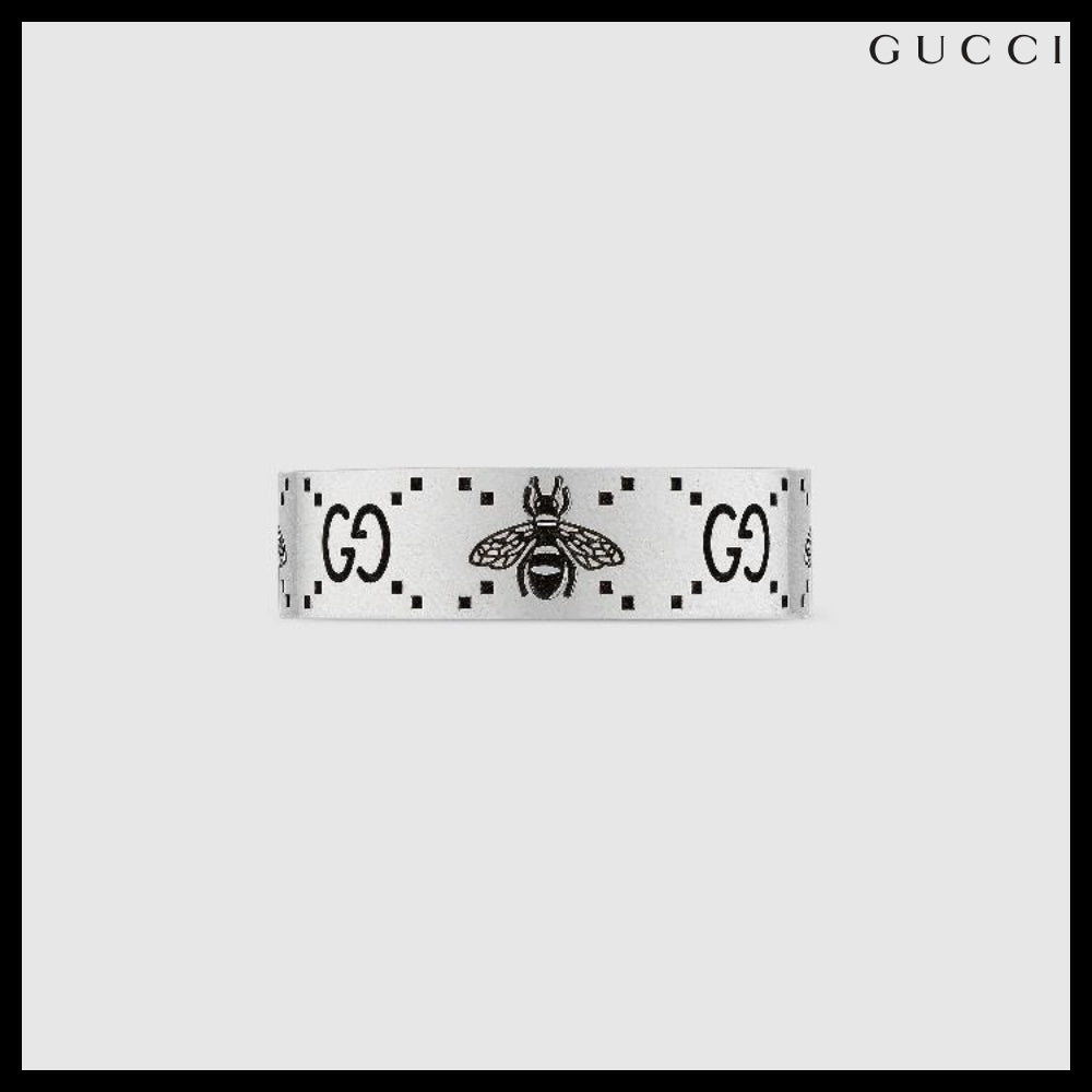 【GUCCI】GG BEE Engraving Ring SILVER