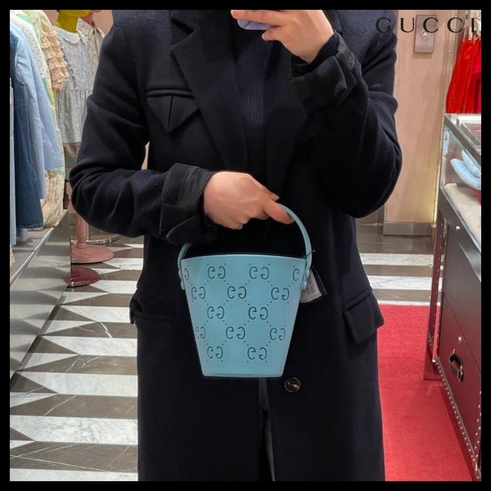 【GUCCI】パンチング モノグラム ラバー トートバッグ (3カラー)