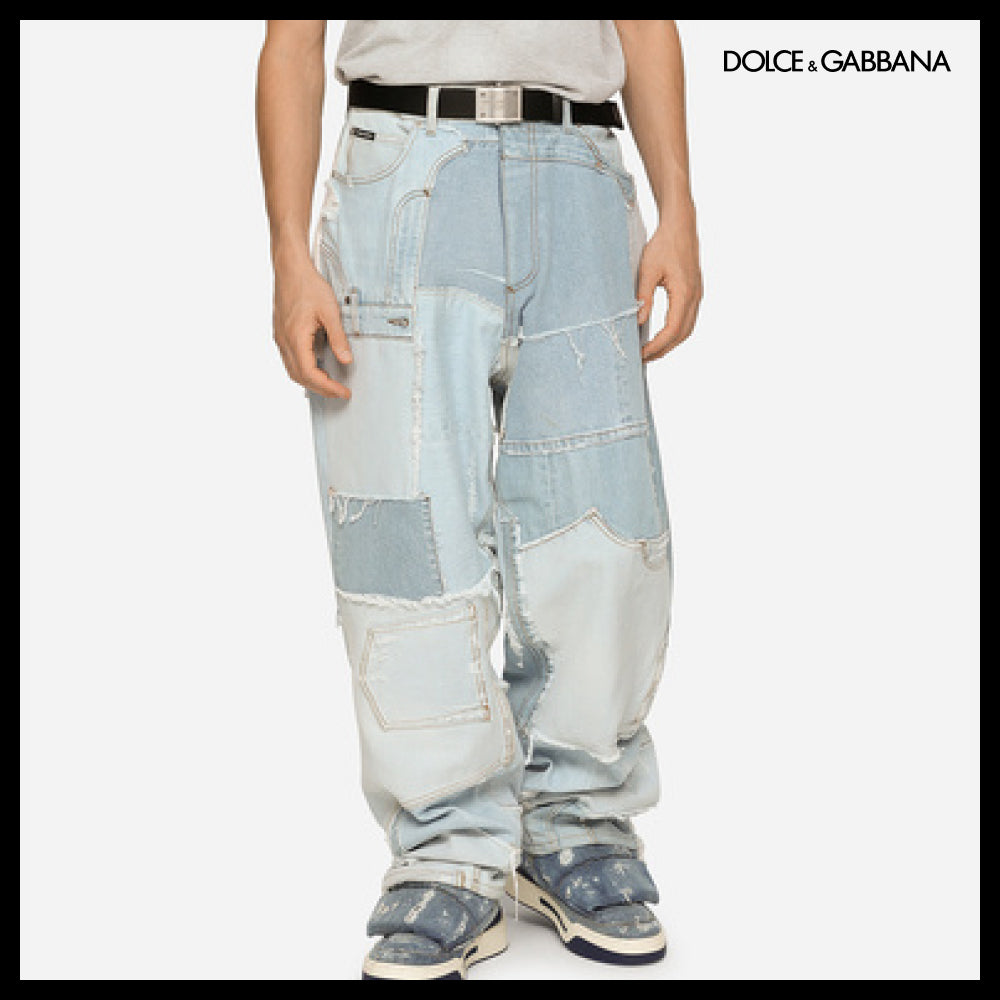 ★Dolce&Gabbanaアウトレットセール★LEG PATCHWORK DENIM JEANS