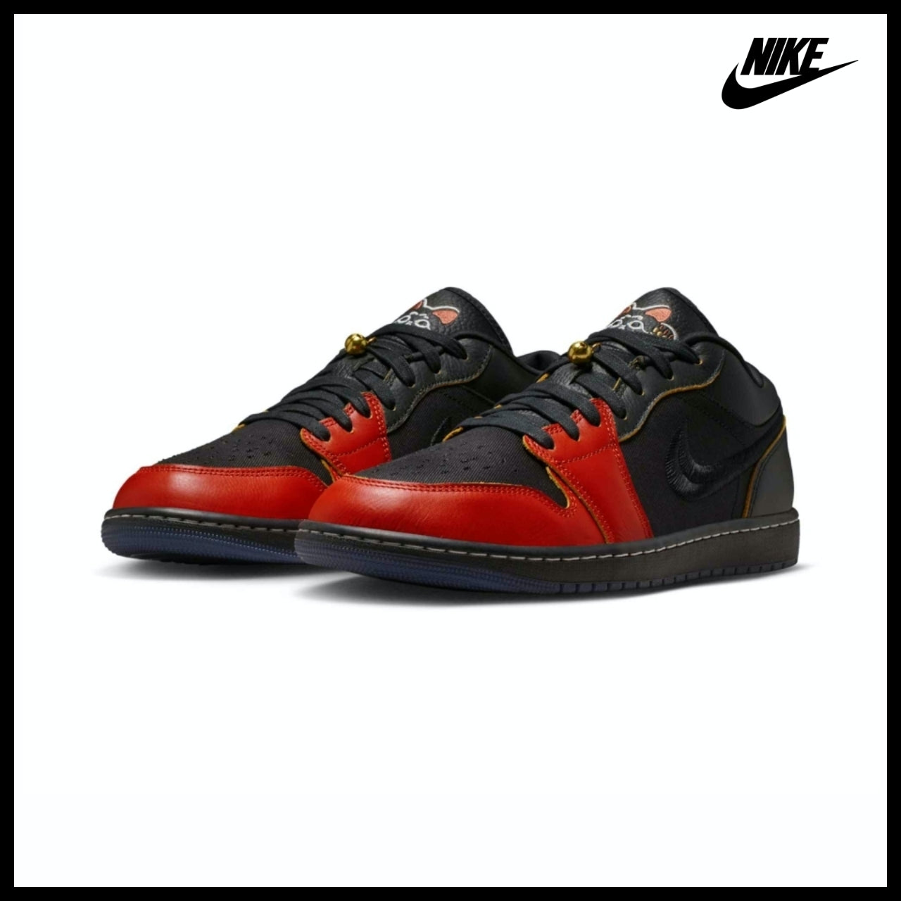 【Nike】AIR JORDAN 1 LOW SE BLACK DRAGON RED BLACK