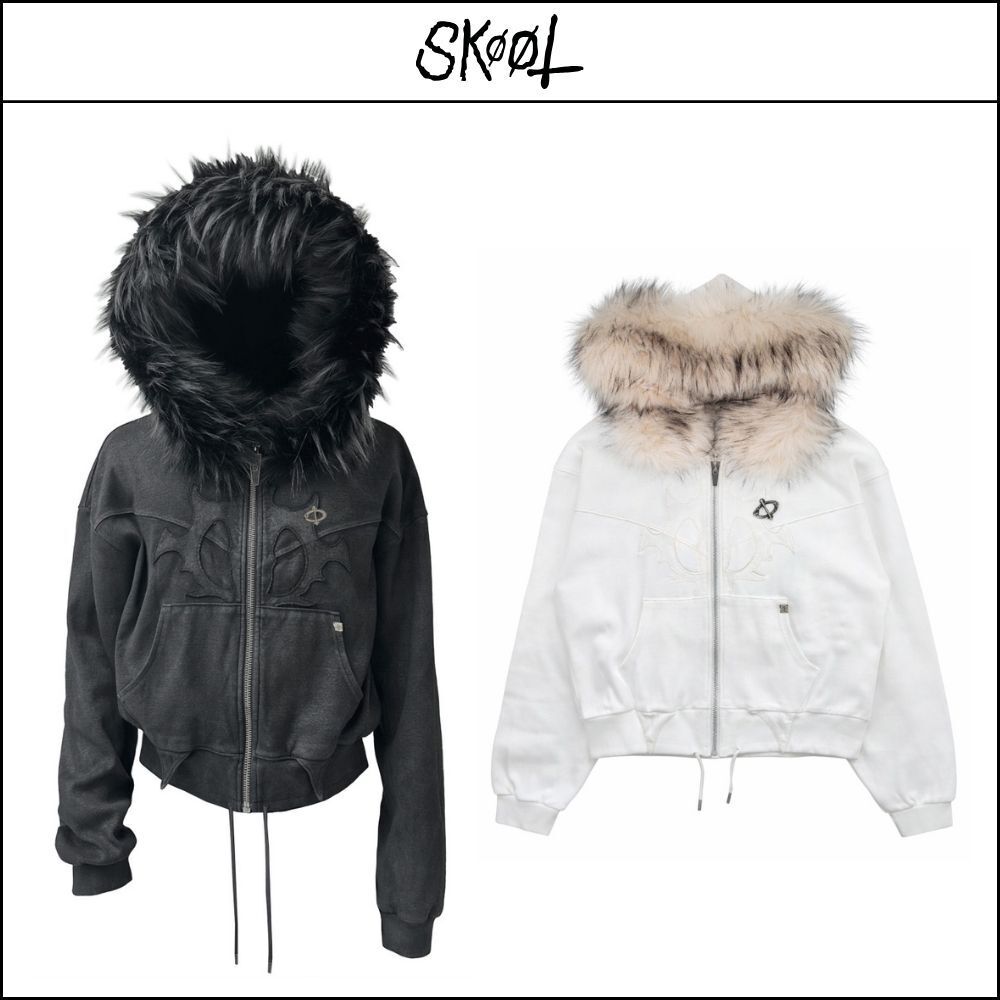 【SKOOT】Mola Fur Zip-up Hoodie