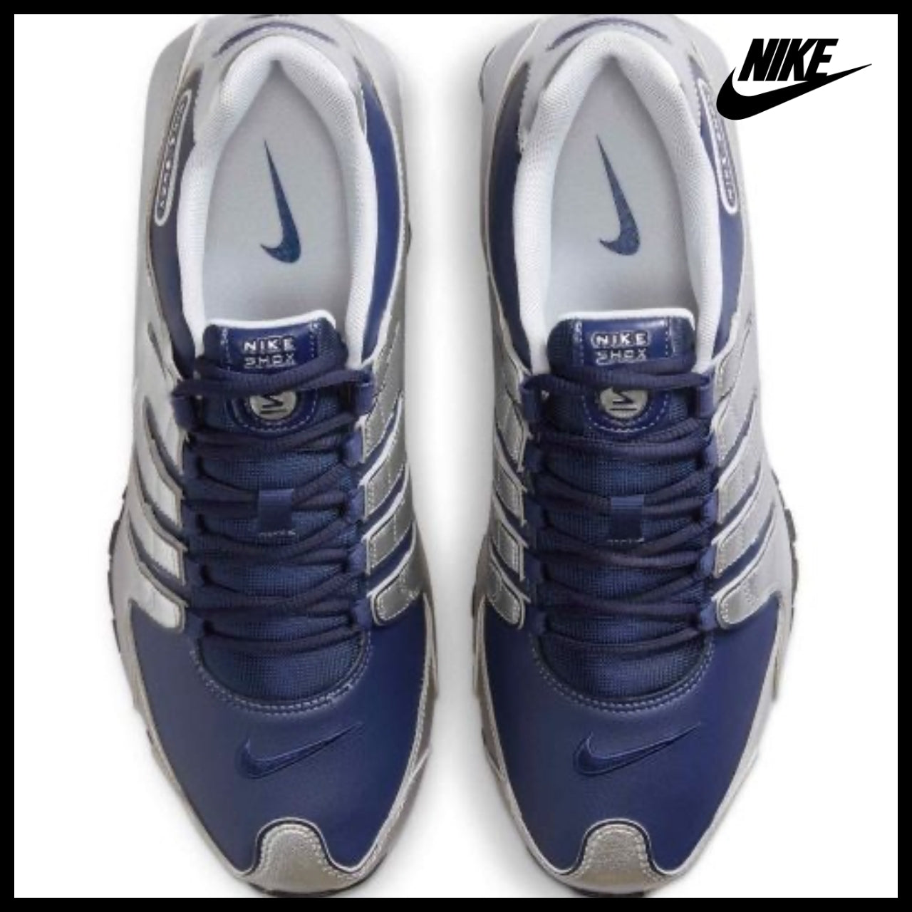 【NIKE】Shox NZ M Midnight Navy Metallic Silver Black Retro