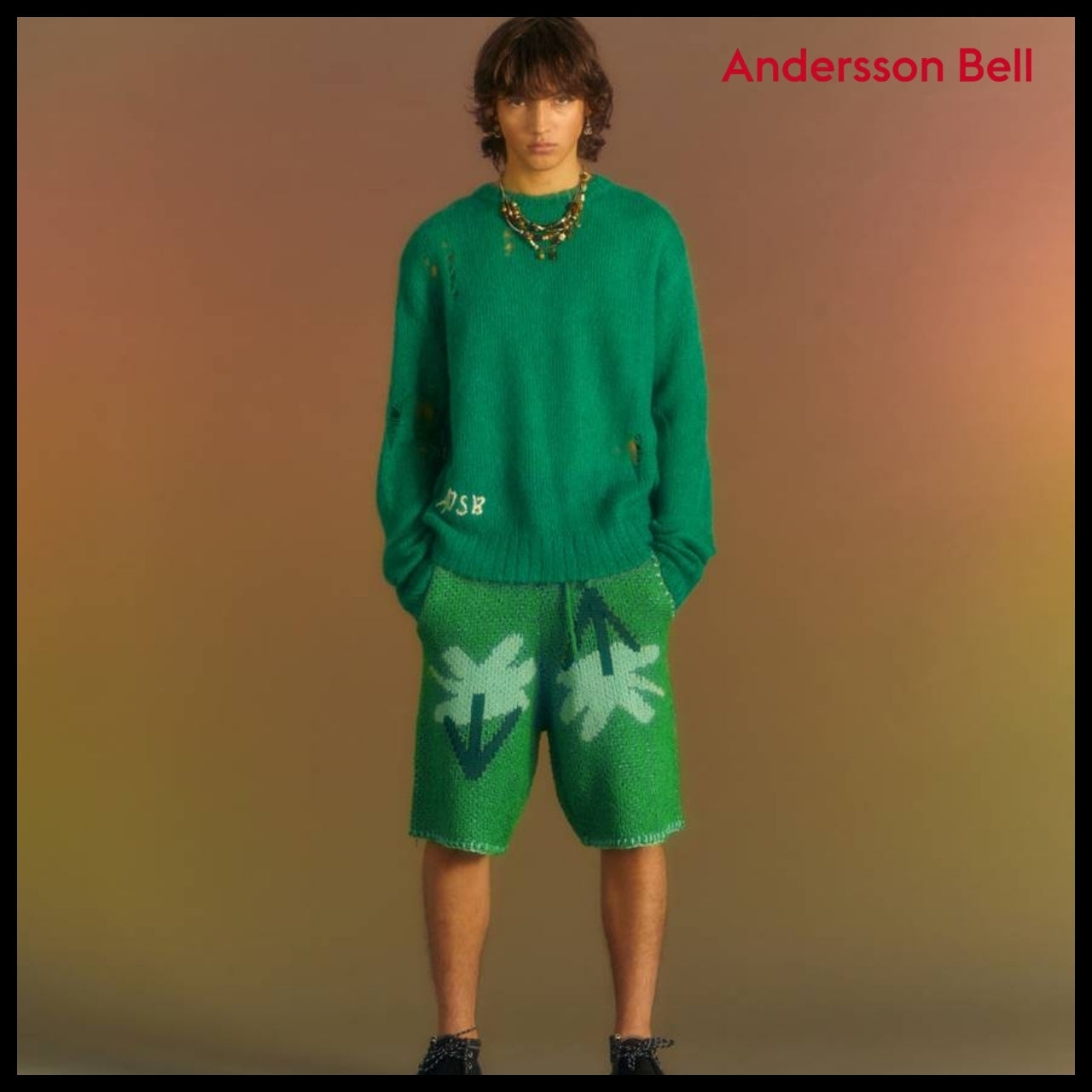 【ANDERSSON BELL】ADSB Kid Mohair Crew-Neck Sweater 3Colors