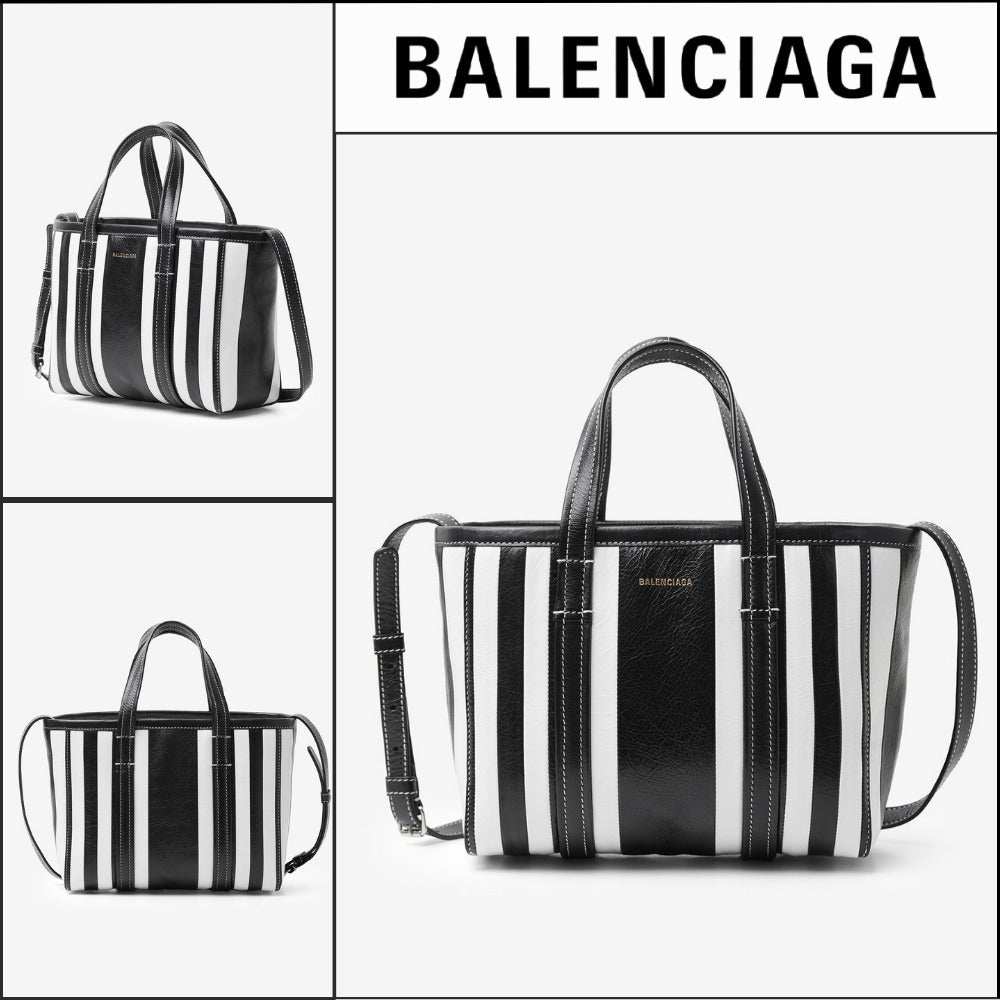 【BALENCIAGA】Barbes Small East-West Shopper Bag Black