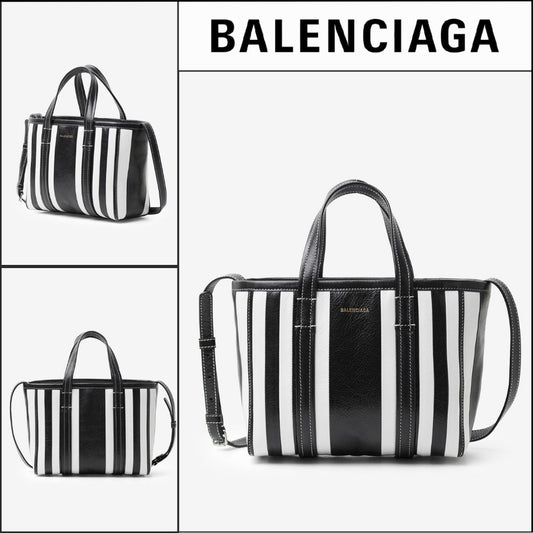 【BALENCIAGA】Barbes Small East-West Shopper Bag Black