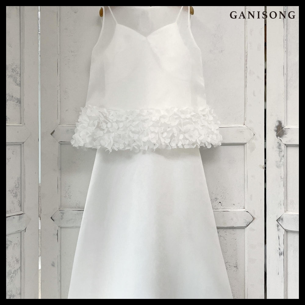 【GANISONG】Bridal Susu Vest Dress White