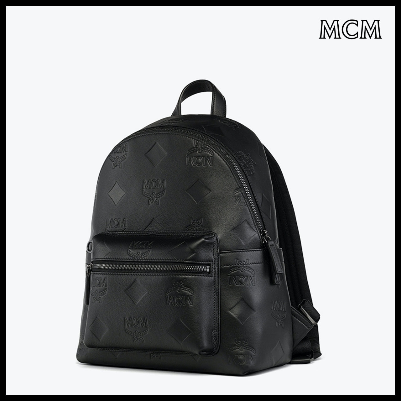 【MCM】Stark maxi monogram leather backpack