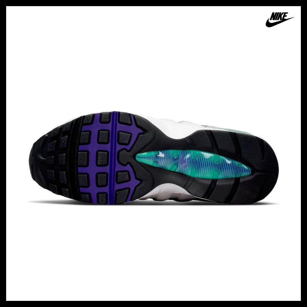【NIKE】Air Max 95 Big Bubble W White Emerald Green Wolf