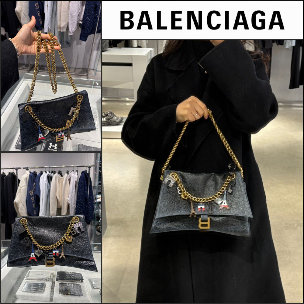 【BALENCIAGA】Crush Chain Small Bag “Paris Souvenir”
