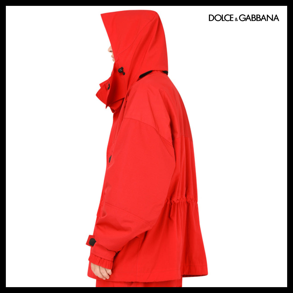 【Dolce & Gabbana】Cordura Jacket with Hood and Patch