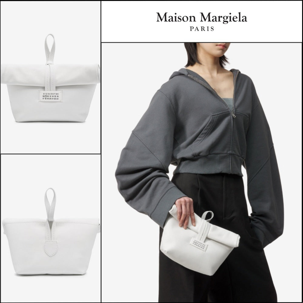 【Maison Margiela】Number Logo Clutch - White