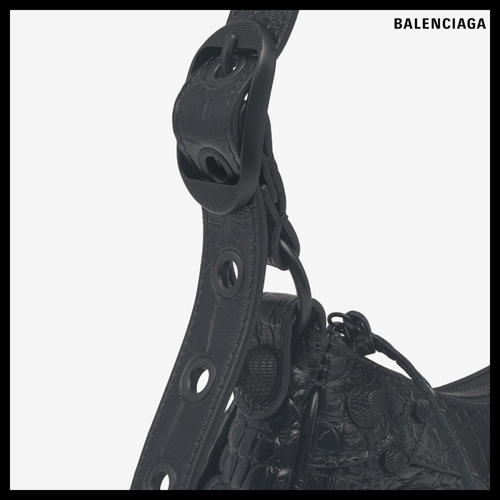 【BALENCIAGA】Le Cagole XS Shoulder Bag Crocodile Embossed