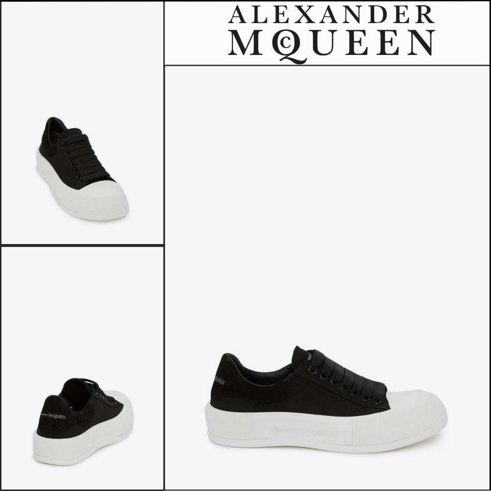 【Alexander Mcqueen】Deck Skate Plimsoll Lace-Up White