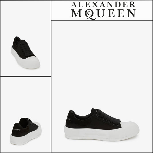 【Alexander Mcqueen】Deck Skate Plimsoll Lace-Up White