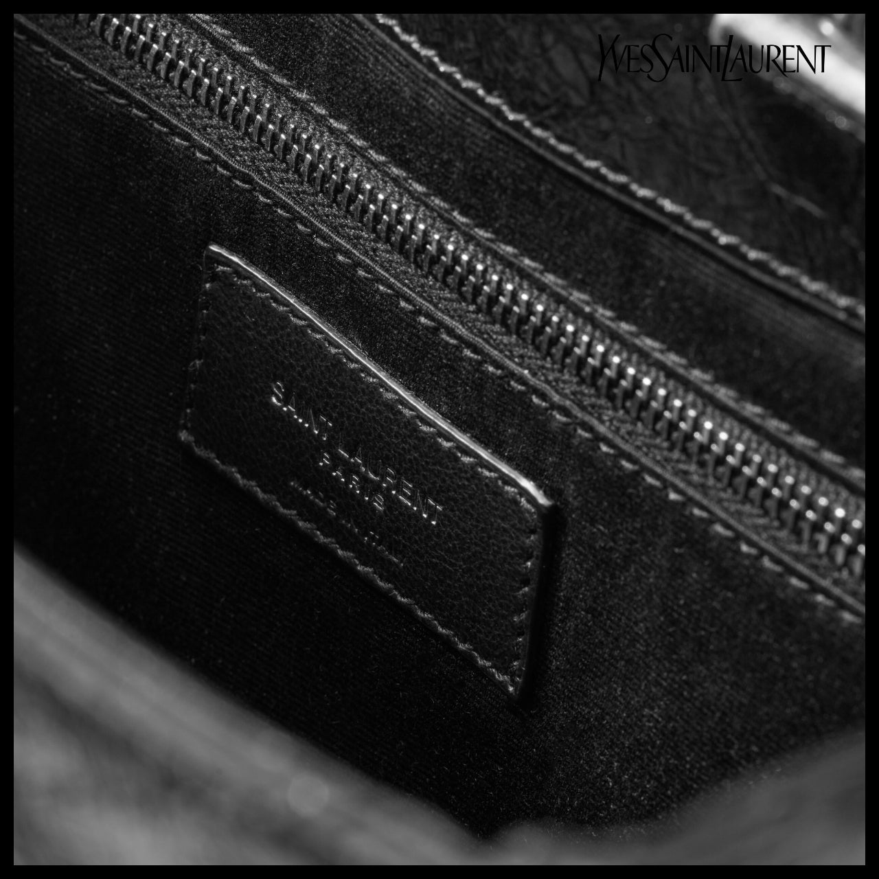 【Saint Laurent】Vintage Leather Small Tote Shoulder Bag