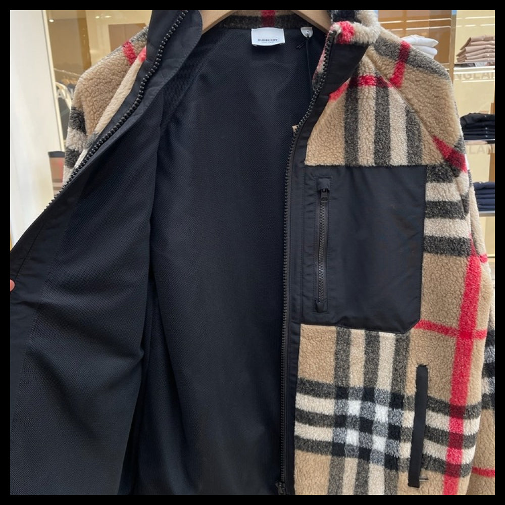 【Burberry】Norton Check Wool Blend Jacket Archive Beige
