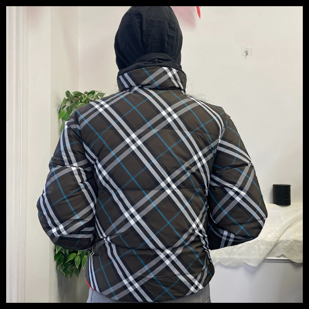 【Burberry】Women’s Check Reversible Goose Down Padded