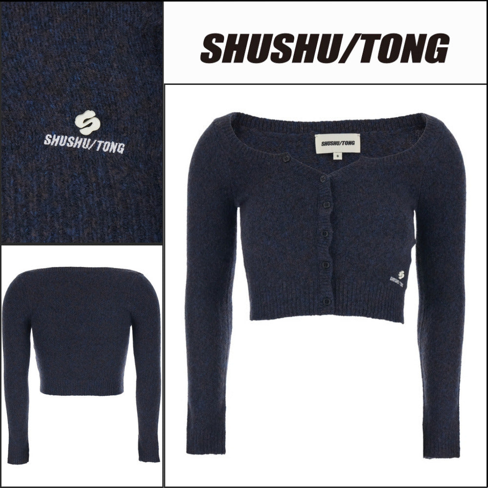 【SHUSHU TONG】Cropped Navy Cardigan