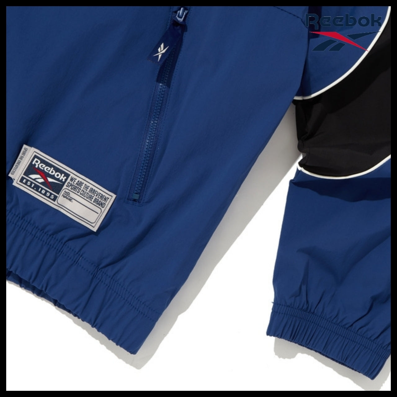 【Reebok】Stretch Hooded Windbreaker Jacket Blue