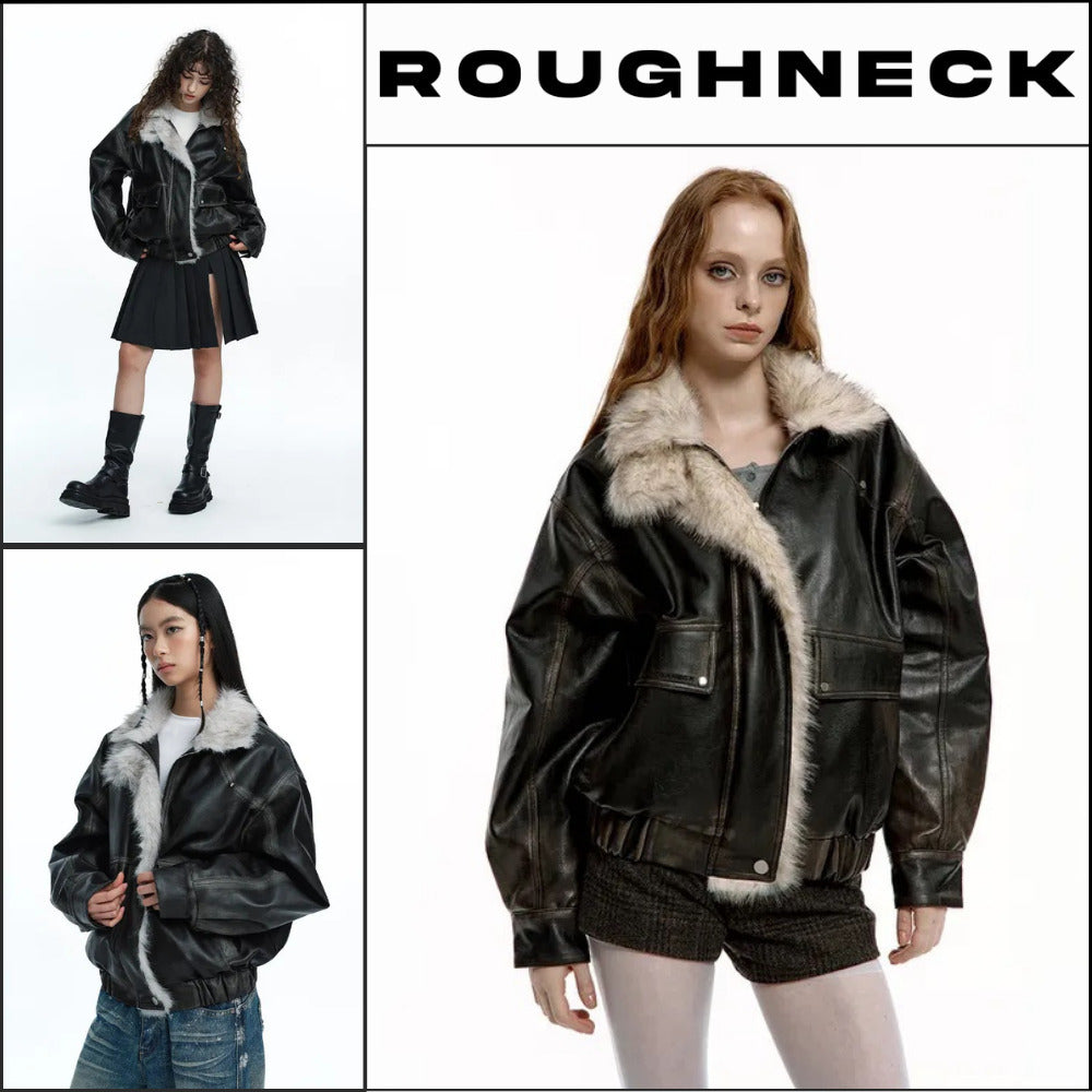 【ROUGHNECK】Washing Leather Mustang Jacket 2 Colors