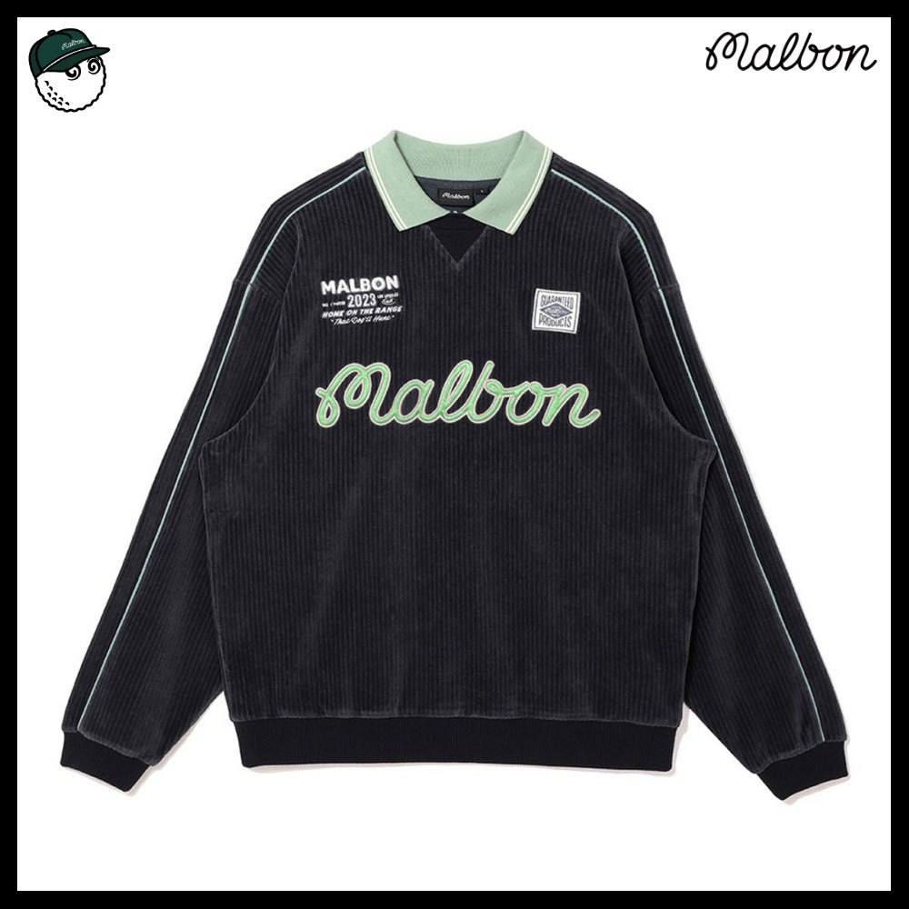 【MALBON】コーデュロイカラーポイントTシャツ 2COLORS
