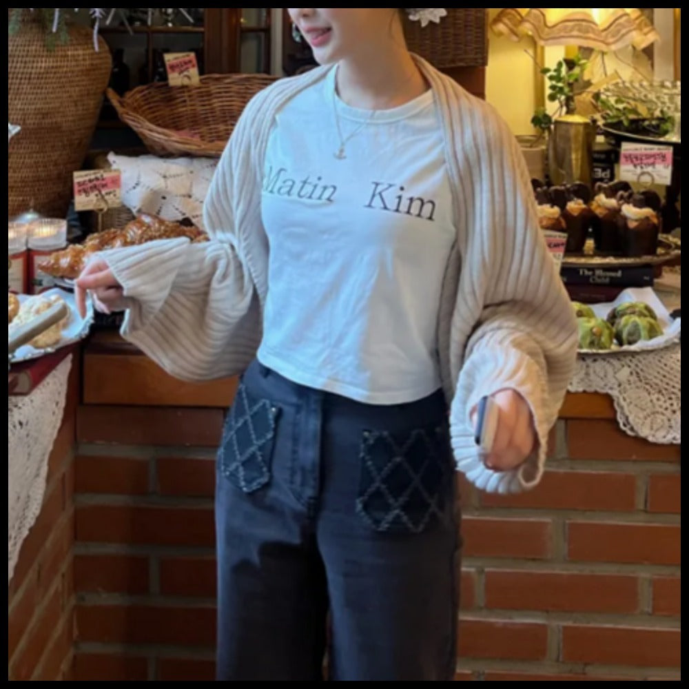 【Matin Kim】MATIN LOGO CROP TOP 2 Colors