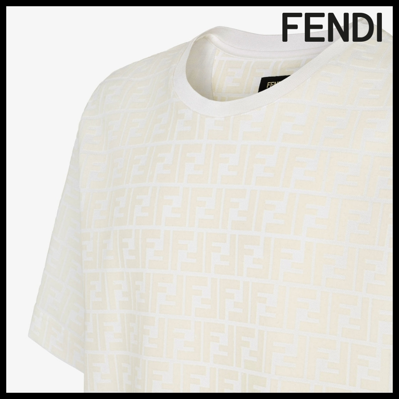 【FENDI】White FF Pique T-Shirt