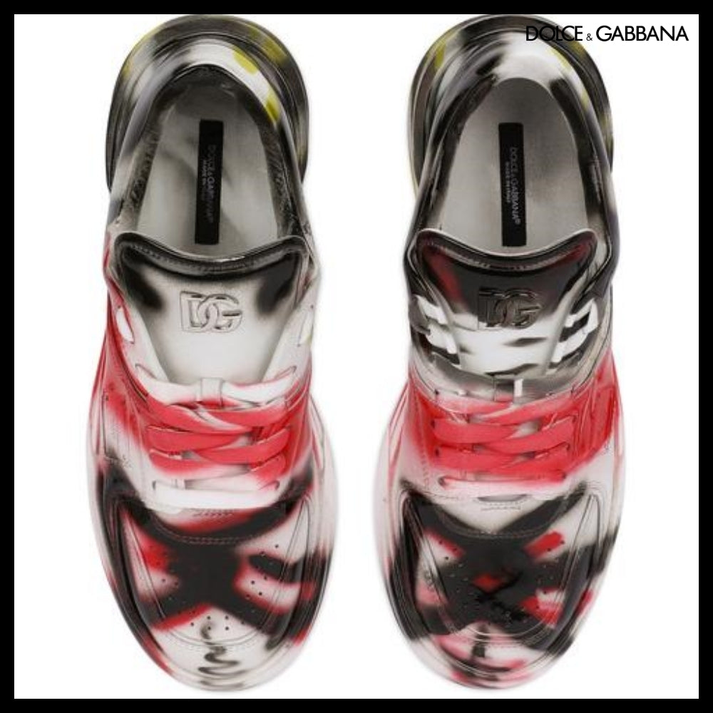 【Dolce & Gabbana】CALFSKIN NEW ROMA SNEAKERS WITH SPRAY