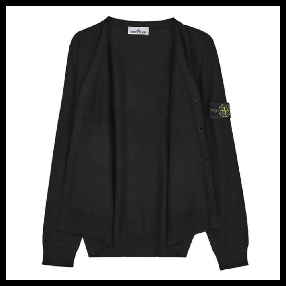 【STONE ISLAND】FW25 Men Virgin Wool Cardigan