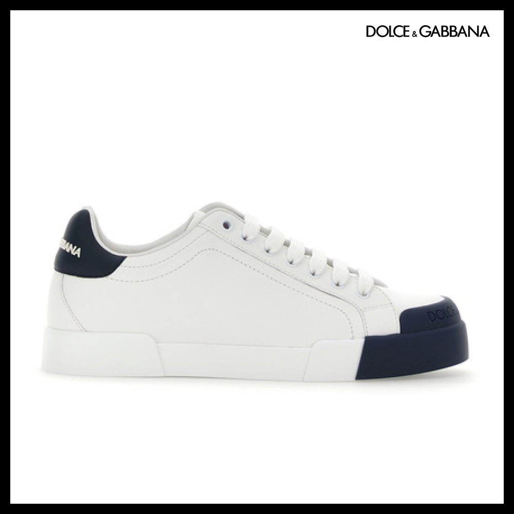 【Dolce & Gabbana】LEATHER SNEAKERS WHITE N123