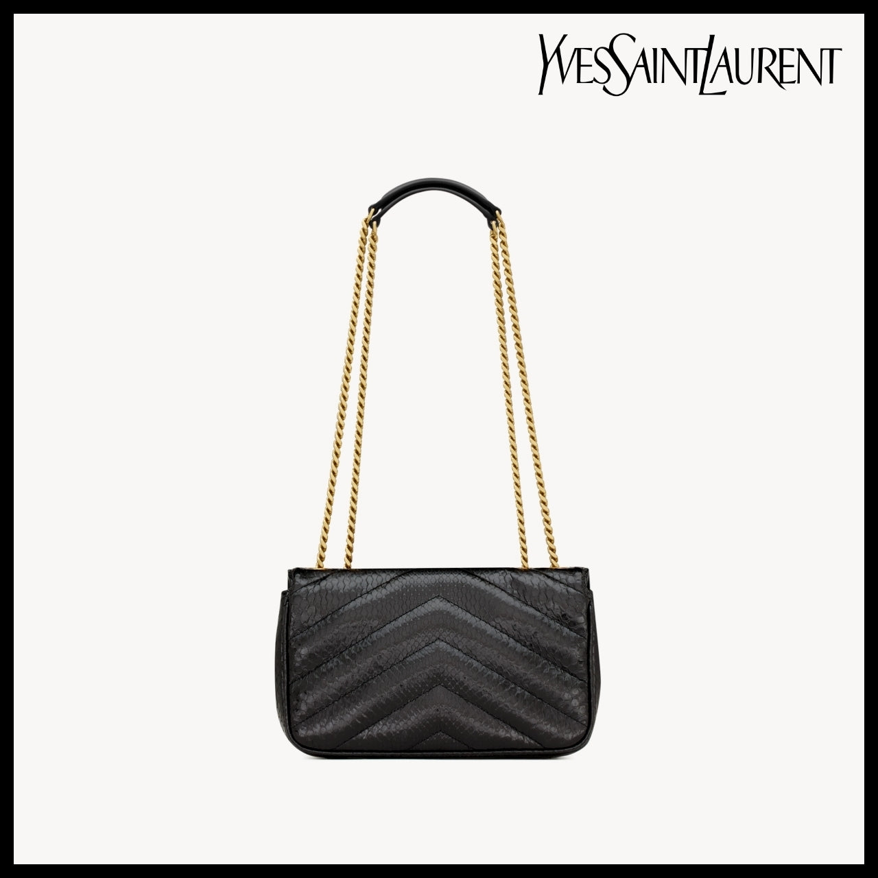 【Saint Laurent】MATELASS Python Leather LOULOU Small Bag