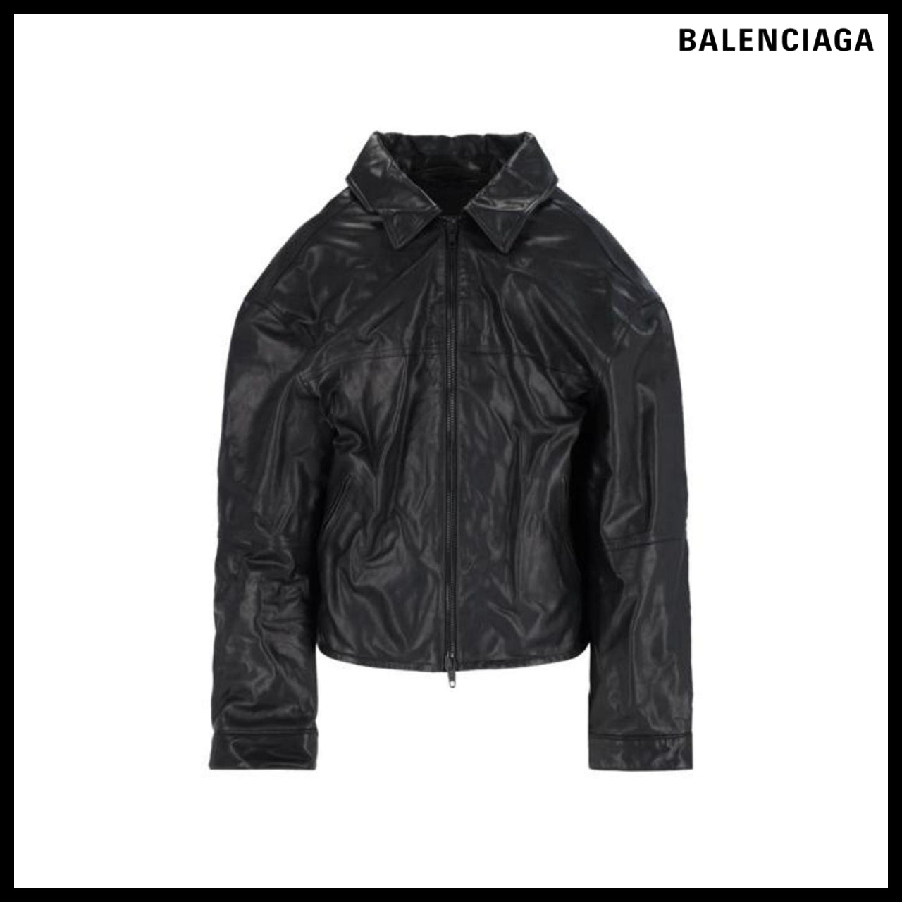 【BALENCIAGA】Off Shoulder Jacket in Black
