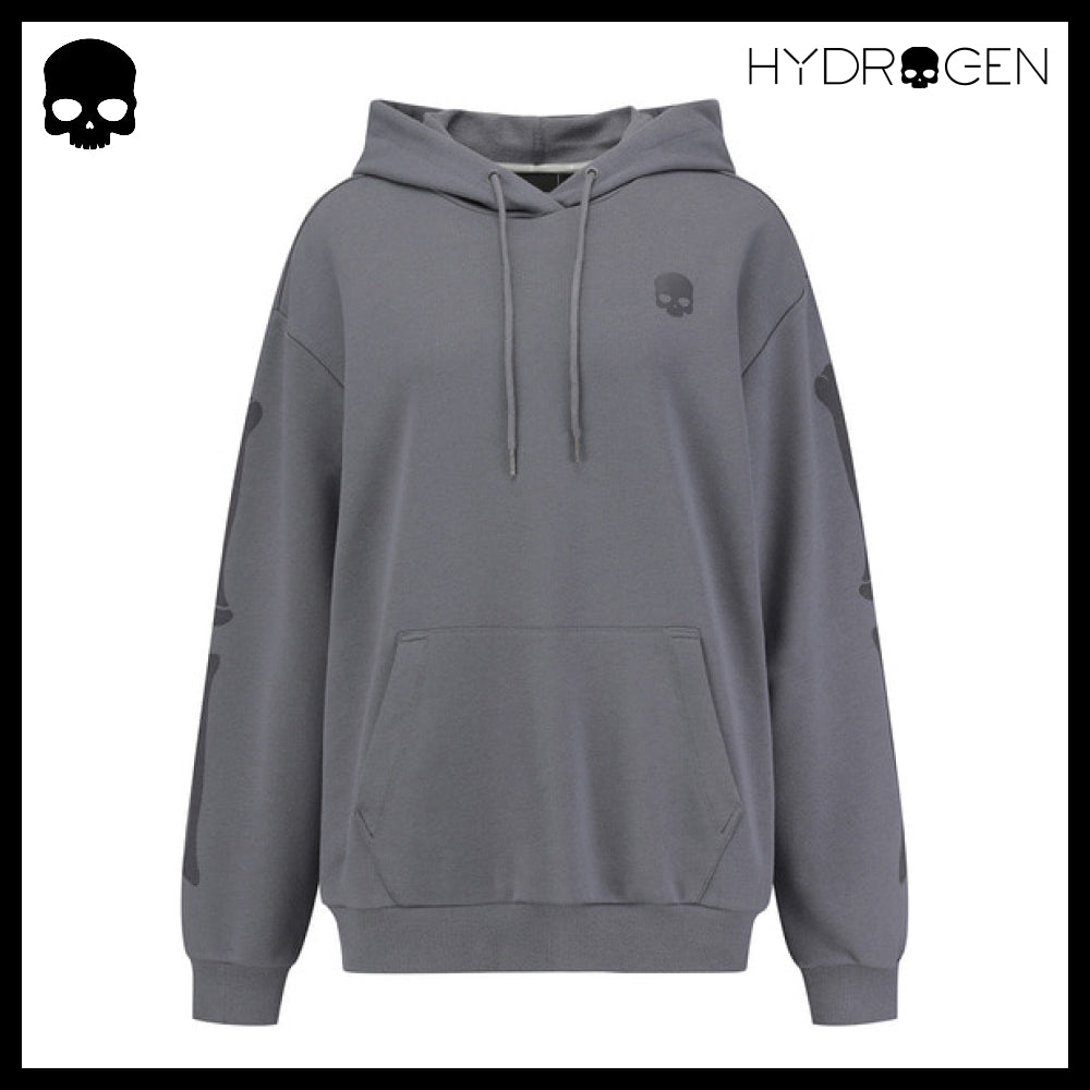 【HYDROGEN】UNI SLEEVE GRAPHIC HOODIE GREY