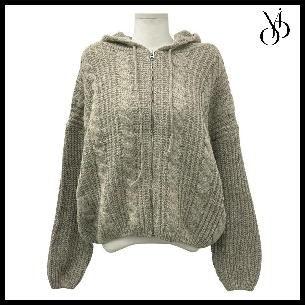 【MODIMOOD】Susu Cable Knit Zip-Up 7 Colors