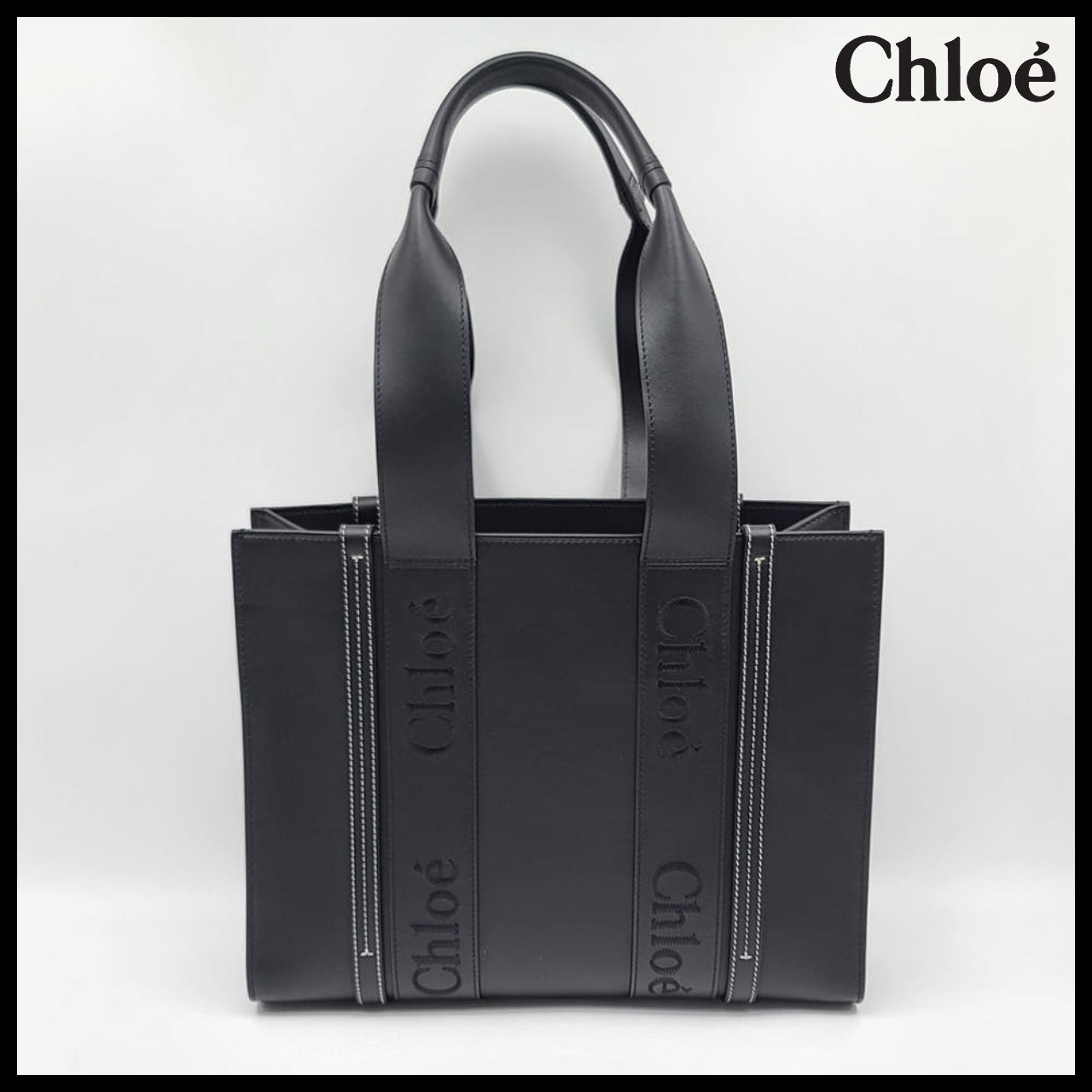 【Chloe】Woody Medium Tote Bag Black