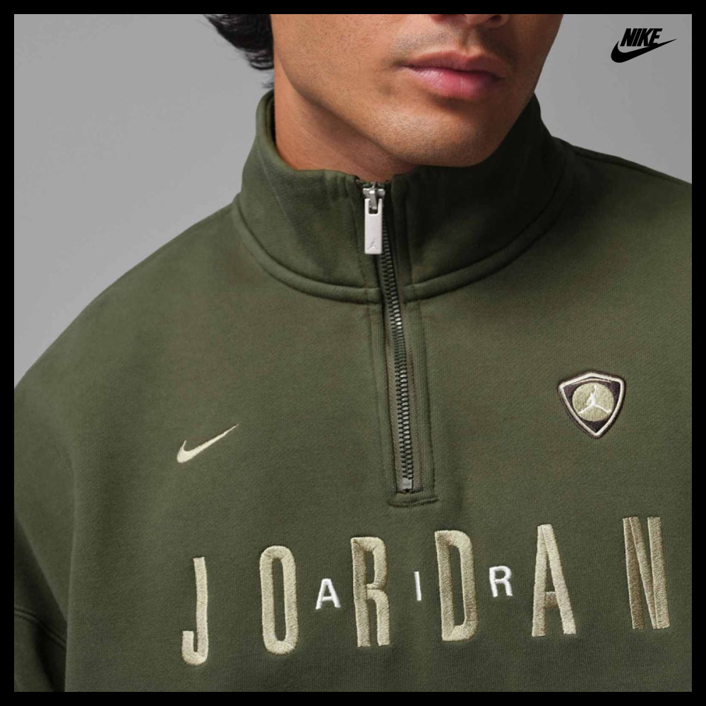 【NIKE】Flight Graphic Fleece 1/4 Zip M Cargo Khaki Khaki