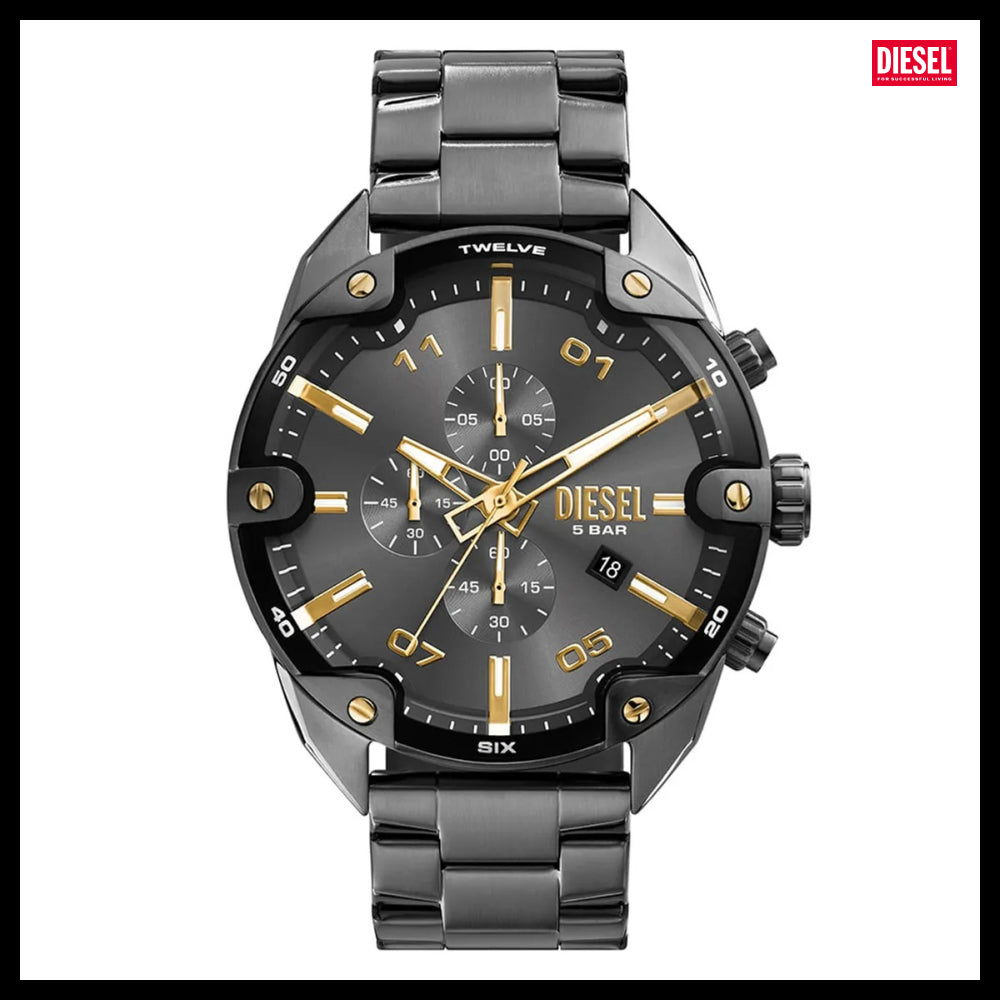 【DIESEL】Spiked Chronograph Men’s Metal Watch