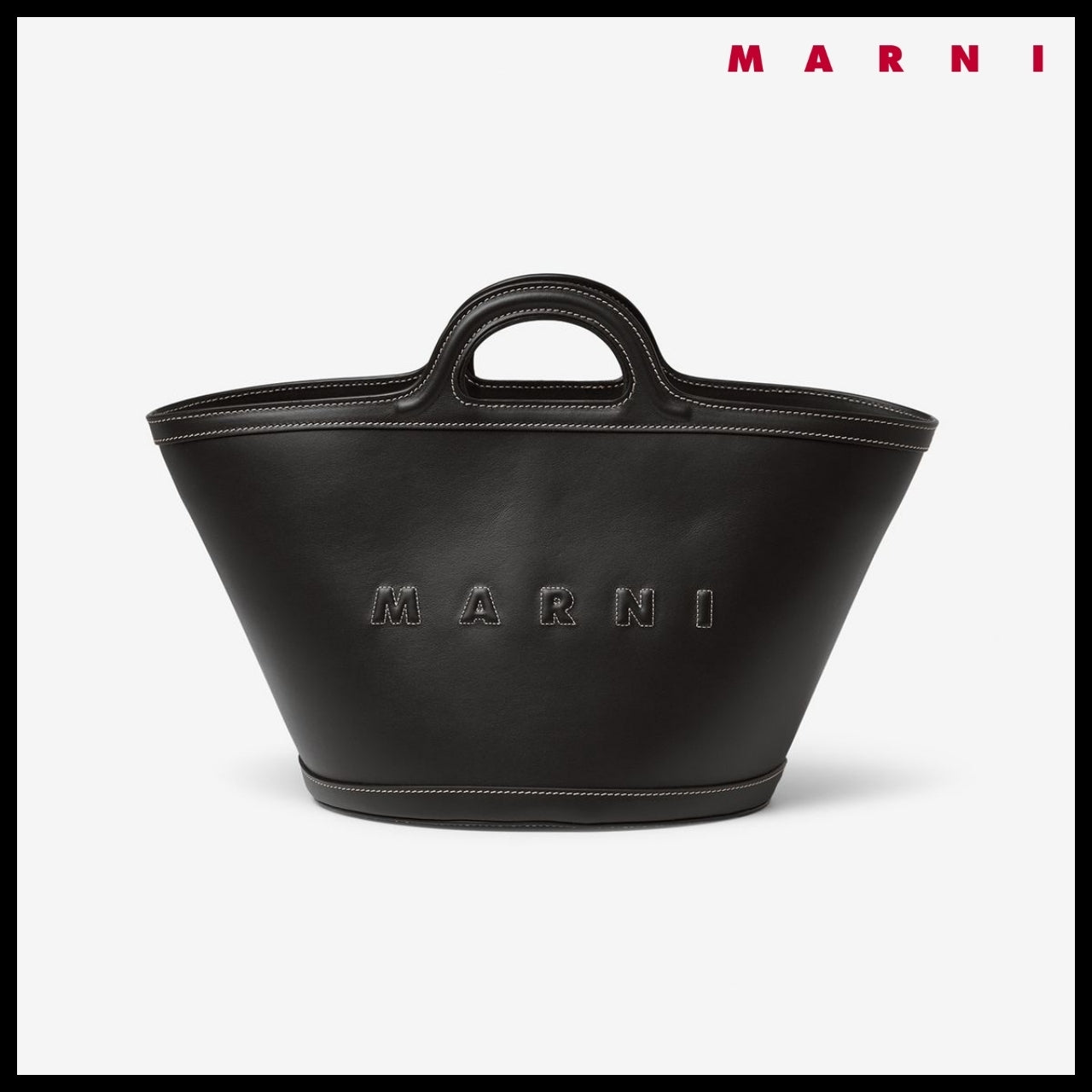 【MARNI】Small Tropicalia Tote Bag - Black