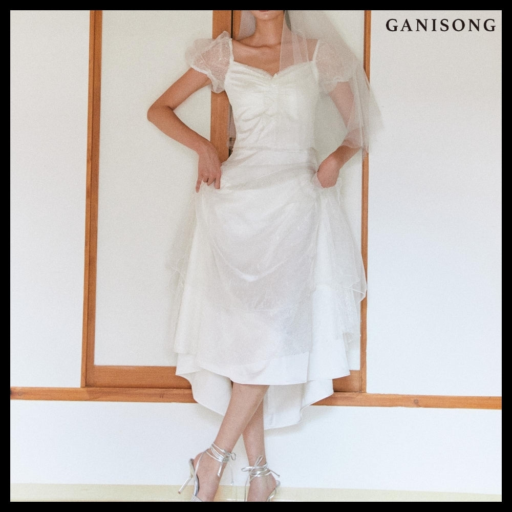 【GANISONG】Bridal Celia Dress White