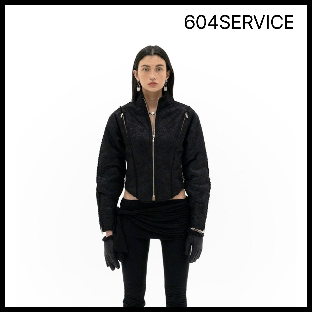 【604service】MOTORCYCLE SHEARLING JACKET