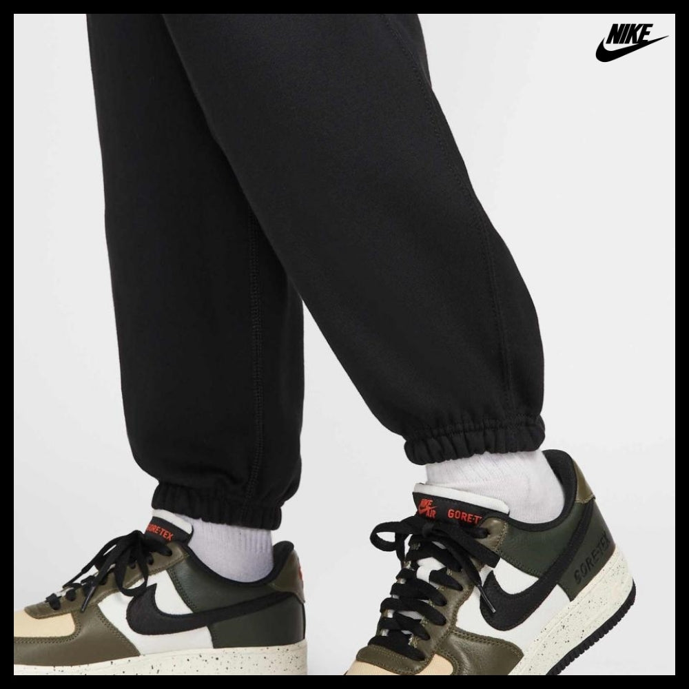 【Nike】SOLO SWOOSH CUFF FLEECE PANTS BLACK BLACK WHITE