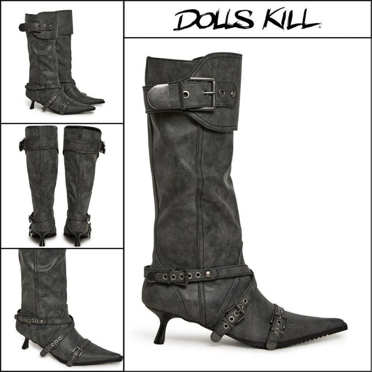 ◆DOLLS KILL◆DARKER WAVS Outro Buckle Boot