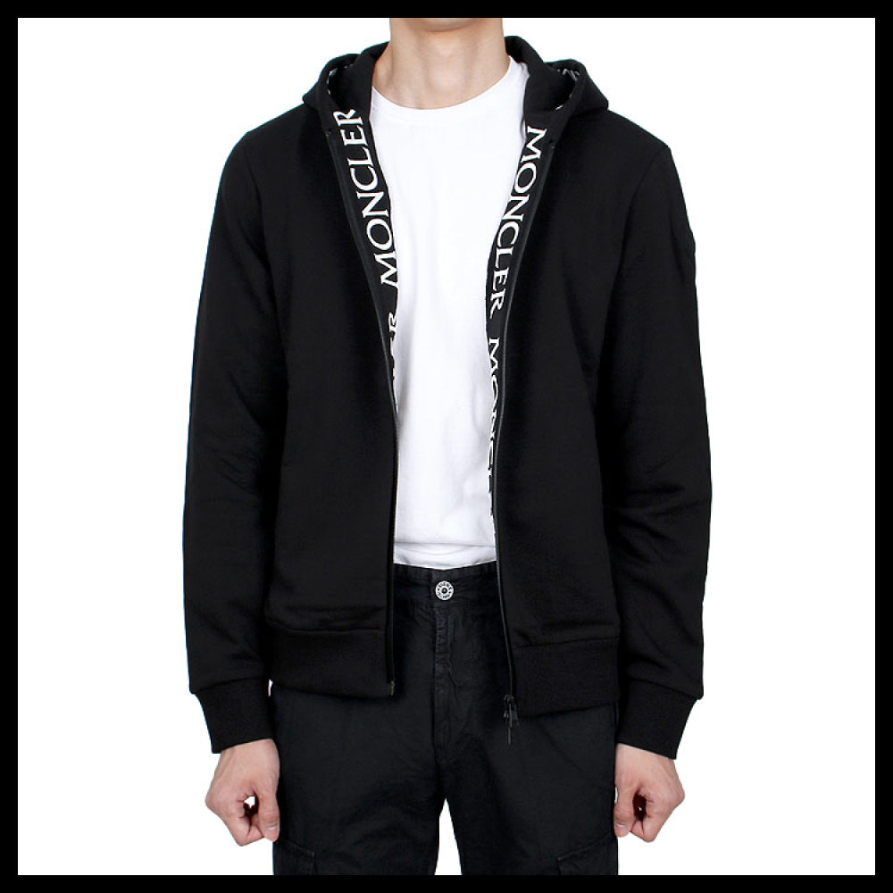 【MONCLER】 Patch Logo Cotton Zip Hoodie