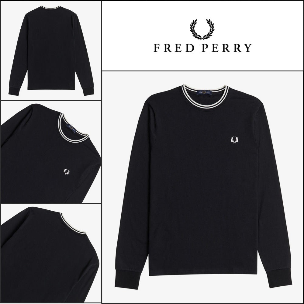 【FREDPERRY】Baseline ロングスリーブ ツインチップ Tシャツ102
