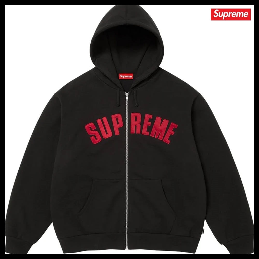 【Supreme】Arc Thermal Lined Zip Up Hooded Sweatshirt Black