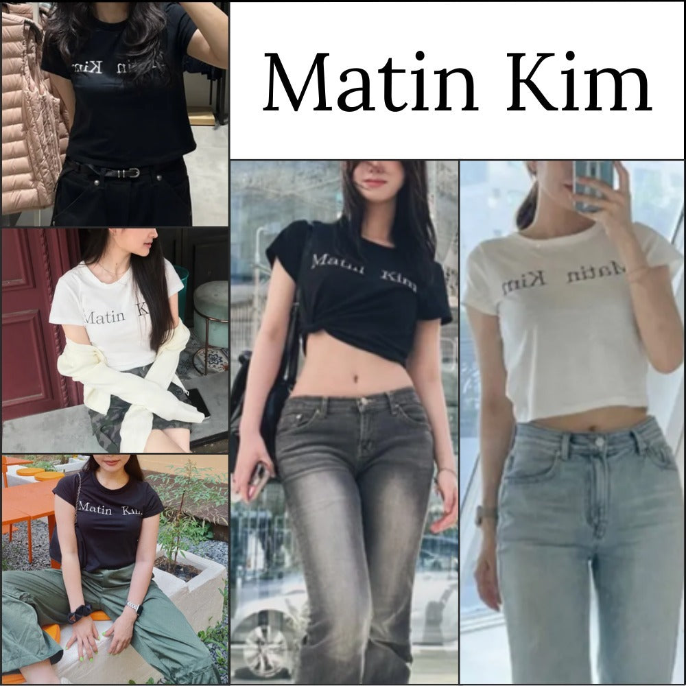 【Matin Kim】MATIN LOGO CROP TOP 2Colors