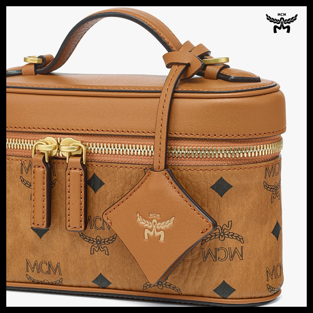【MCM】Aren visetos leather mix vanity case