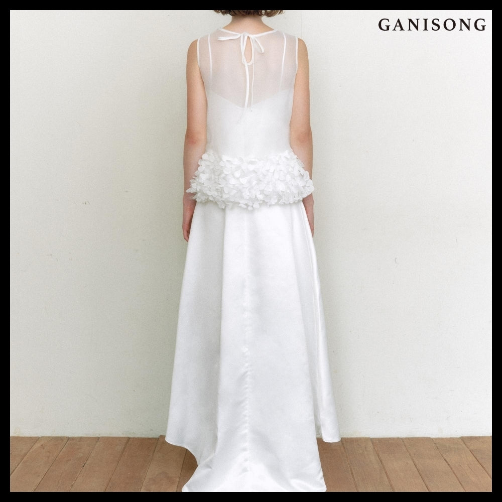 【GANISONG】Bridal Susu Vest Dress White